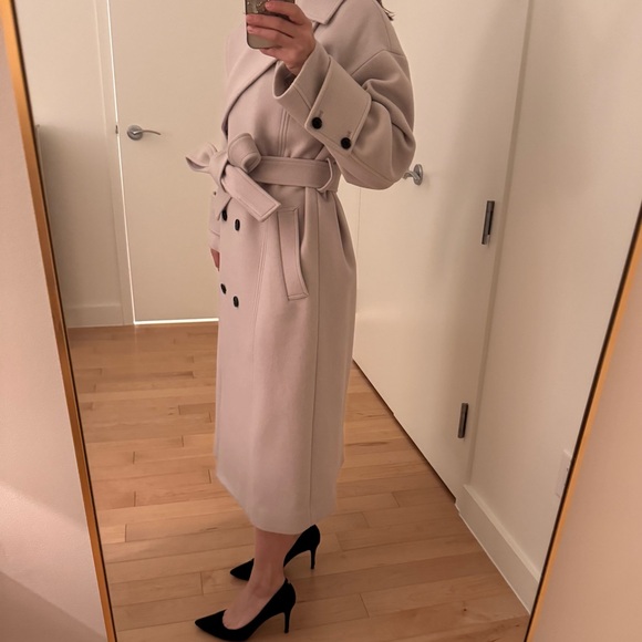 United Tokyo Made in Japan Wool Double-Breasted Belted Coat Size XS - Picture 2 of 11